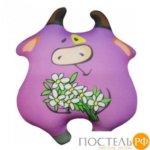 Игрушка «Корова милашка» (АБ000046, 29х31, Фиолетовый, Кристалл, Микрогранулы полистирола)