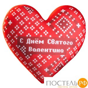 Игрушка «Сердце 3D Мозаика с Днем святого Валентина» (T2825C1701A115RD, 28х25х10, Красный, Кристалл, Микрогранулы полистирола)
