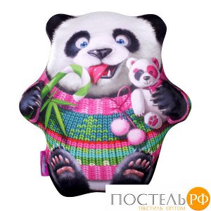 Игрушка «Панда сладкоежка» (T2825C1708A002PN, 28х25, Розовый, Кристалл, Микрогранулы полистирола)