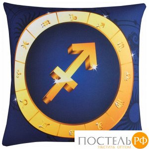 Подушка игрушка «Знак зодиака» (Ап03зод12, 35х35, Синий, Кристалл, Микрогранулы полистирола)
