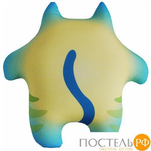 Игрушка «Кот с рыбой» (Аи05кот31, 35х35, Голубой, Кристалл, Микрогранулы полистирола)