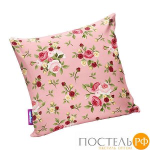 Подушка игрушка «Нежные цветы» (P3434C1701A003PN, 34х34, Розовый, Кристалл, Микрогранулы полистирола)