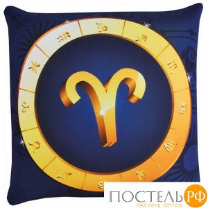 Подушка игрушка «Знак зодиака» (Ап03зод08, 35х35, Синий, Кристалл, Микрогранулы полистирола)