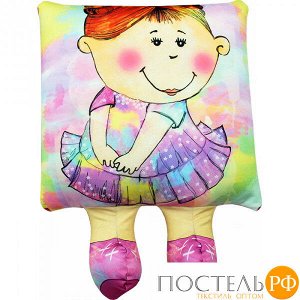 Подушка игрушка «Девочка» (Ап16сен14, 42х30, Фиолетовый, Кристалл, Микрогранулы полистирола)