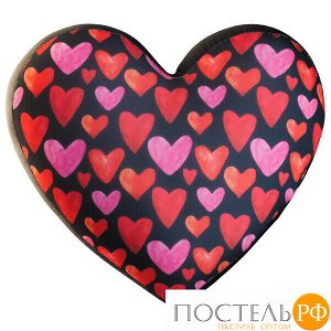 Игрушка «Сердце 3D Сердечки Small» (T2825C1701A105BK, 28х25х10, Черный, Кристалл, Микрогранулы полистирола)