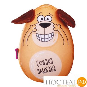 Игрушка «Собака с эмоциями» (T3021C1708A802OR, 30х21, Улыбака, Оранжевый, Кристалл, Микрогранулы полистирола)