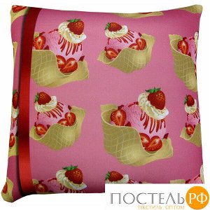Подушка игрушка «Десерт» (Ап01мар34, 35х35, Розовый, Кристалл, Микрогранулы полистирола)