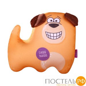 Игрушка «Собака с эмоциями на лапках» (T3530C1708A802OR, 35х30, Улыбака, Оранжевый, Кристалл, Микрогранулы полистирола)