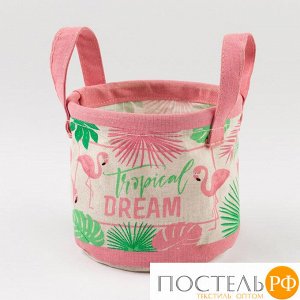 Текстильная корзинка "Tropical dream" 14х12см  3827133