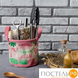 Текстильная корзинка "Tropical dream" 14х12см  3827133