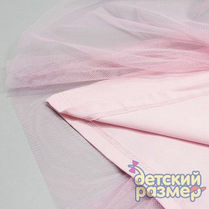 Платье (блестки, сетка) розовый верх , серый низ
