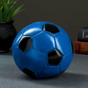 Копилка "Мяч" 15см сине-черный
