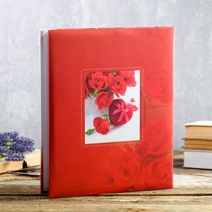 Фотоальбом на 400 фото 10х15 см "Красные розы" в коробке, с зол.обвод МИКС 33,5х28х5,5 см