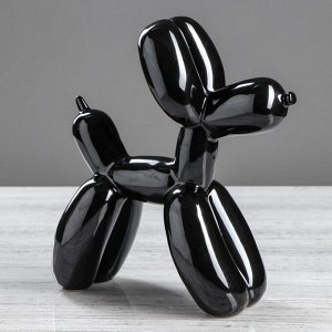 Статуэтка "Воздушная собака", черная, 24 см