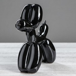 Статуэтка "Воздушная собака", черная, 24 см