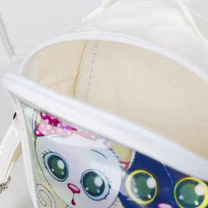 Сумка-рюкзак детская, отдел на молнии, регулируемый ремень, цвет белый