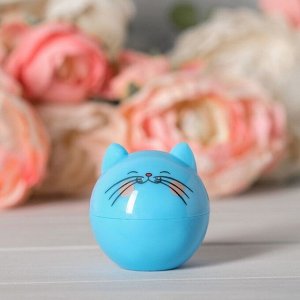 Блеск детский для губ "Party cat", голубой котик, аромат ваниль 12 грамм