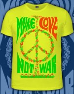 Футболки мужские Make love not war (Светится в ультрафиолете)