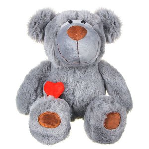 Мягкая игрушка "Медведь" с сердечком в кармашке 39см