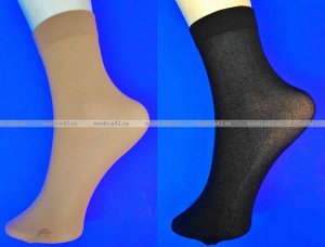 Крабро носки женские 50 Den микрофибра с лайкрой бежевые Miss уплотненные