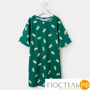 Сорочка женская MINAKU "Печеньки", размер 56, цвет зелёный   4564564