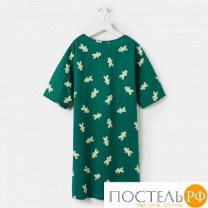 Сорочка женская MINAKU "Печеньки", размер 56, цвет зелёный   4564564