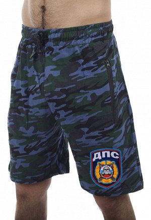 Городские мужские шорты ДПС. Качественный камуфляж, яркий вышитый шеврон, удобные карманы. №791