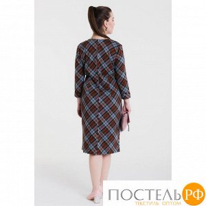 Платье женское 13-69, цвет серый/черный/оранжевый, р. 56, рост 164  1284733