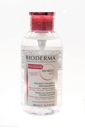 Биодерма Мицеллярная вода H2O, помпа, 500 мл (Bioderma, Sensibio)