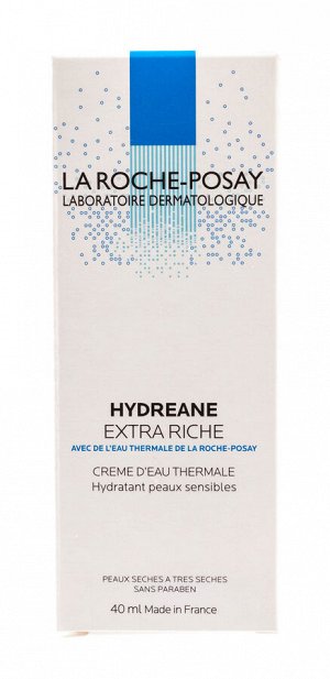 Ля Рош Позе Увлажняющий крем Extra Riche для сухой чувствительной кожи 40 мл (La Roche-Posay, Hydreane)