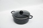 Кастрюля с антипригарным покрытием и стеклянной крышкой 2л