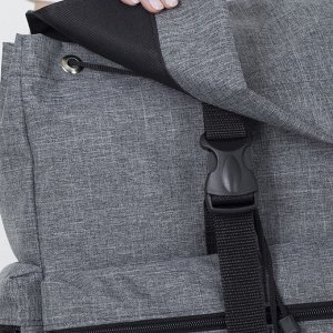 Рюкзак молодёжный, отдел на шнурке, 3 наружных кармана, цвет серый