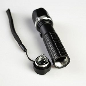 Фонарь ручной аккумуляторный, "Ястреб", 1 LED, 3 режима, zoom, 11 х 3 см