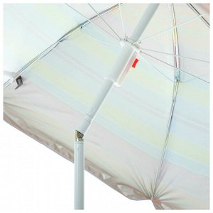 Зонт пляжный «Модерн» с механизмом наклона, серебряным покрытием, d=155 cм, h=195 см, МИКС