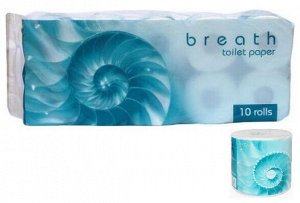 20063gt "Breath" Трехслойная туалетная бумага, в индив.упак, 10 шт/спайка