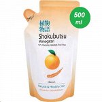 LION &quot;Shokubutsu&quot; Крем-гель для душа 500мл (мягкая упак) &quot;Апельсиновое масло&quot; Таиланд