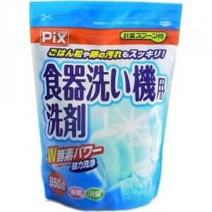 "LION Chemical" "PIX" Порошковое средство для мытья посуды в пмм с двойной силой ферментов (без аромата), 650 гр.