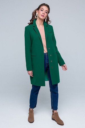 Кашемировое пальто Бьянка" зеленое"