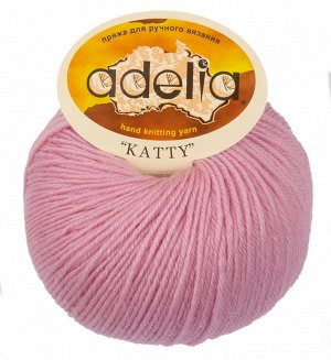 Пряжа ADELIA "KATTY" 100% шерсть 10 х 50 г 150 м ± 10 м бл.розовый