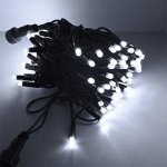 Гирлянда светодиодная уличная рисовая, SE-RICE-10100W, 10M, 100 LED, хол.бе.,IP60, черн.шн.1,5м 2635