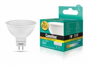 Лампа светодиодная Camelion LED8-S108/830/GU5.3 (Эл.лампа светодиодная 8Вт 220В)