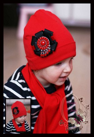 Красная шапка с бантом black(new)…