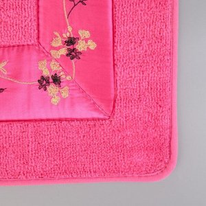 Набор ковриков для ванны и туалета «Ассорти», 2 шт: 46?40, 46?75 см, цвет МИКС