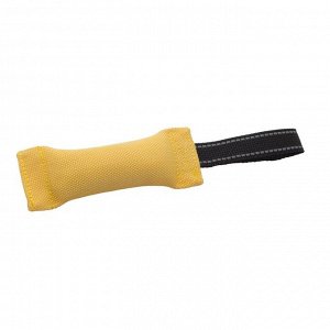 Игрушка-кусалка из шланга длина 17 см,ширина 6 см, желтая