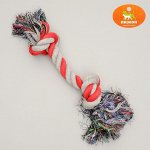 Игрушка канатная &quot;2 узла&quot;, 200 г, до 33 см, микс цветов