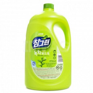 CJ LION Ср-во д/посуды, фруктов, овощей "Chamgreen - Зеленый чай" 3000 мл канистра Корея