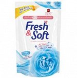 LION &quot;Essence Fresh &amp; Soft&quot; Средство для стирки жидкое 400мл &quot;Blue Fresh&quot; &quot; (Morning Kiss) (мягкая упак.) Таиланд