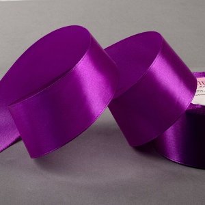 Лента атласная, 40 мм - 23 ± 1 м, цвет холодный фиолетовый №35