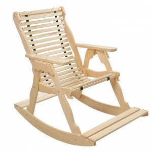 Кресло-качалка на ленте, 70×130×120см, из липы, &quot;Добропаровъ&quot;