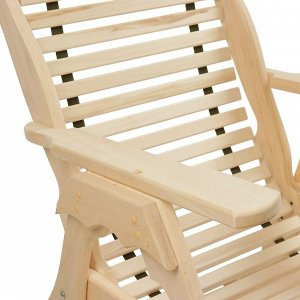 Кресло-качалка на ленте, 70x130x120см, из липы, "Добропаровъ"